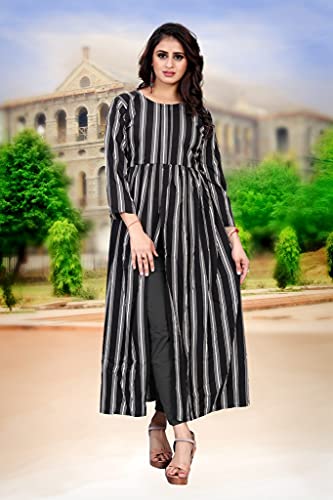 Image of H.E HAMZA ENTERPRISER Printed Crepe Material Brown Western Dress For Women