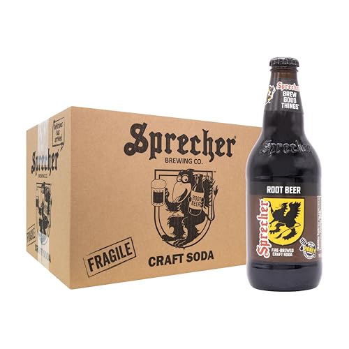 Sprecher Root Beer in 16 fl oz Glass Bottles (12