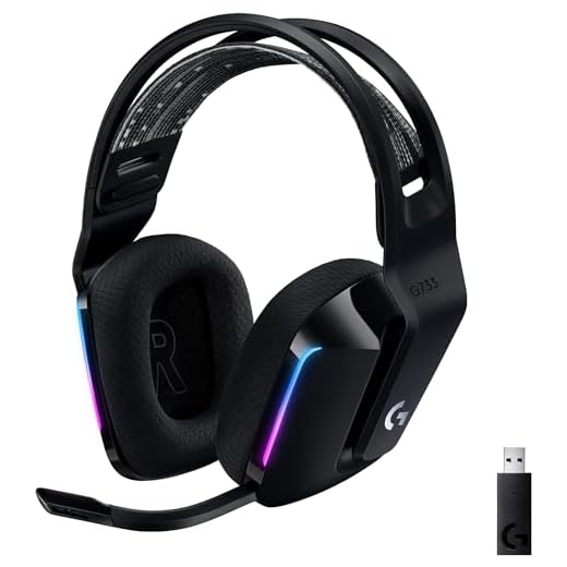 Logitech G733 LIGHTSPEED trådlöst Gaming Headset, LIGHTSYNC RGB, Blue VO!CE mic teknologi med PRO-G audio drivers - Svart