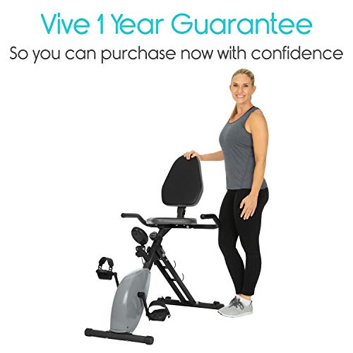 Vive Stationary Bike (App Included) - Upright X Exercise Cycle Machine - Foldable Magnetic Resistance Home Cycling Equipment - Indoor Cardio Workout For Men, Women, Elderly - Digital Display Trainer - Home Fitness Guru Vive Stationary Bike (App Included) - Upright X Exercise Cycle Machine - Foldable Magnetic Resistance Home Cycling Equipment - Indoor Cardio Workout For Men, Women, Elderly - Digital Display Trainer - Image 10