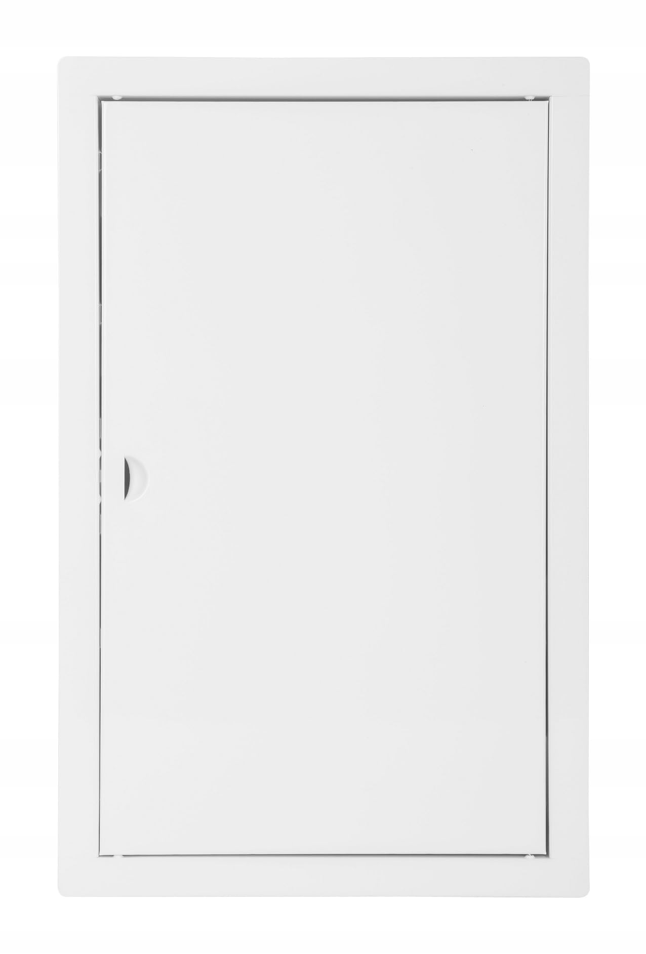 Klapa rewizyjna 40x60 cm metalowa biała z zamkiem zatrzaskowym, drzwiczki inspekcyjne serwisowe do ściany i sufitu, stal malowana proszkowo, stabilna maskownica