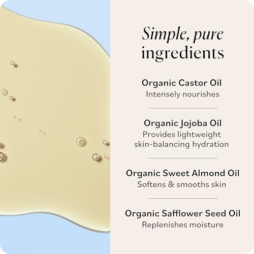 Image of Sky Organics - Organic Light Golden Castor Oil (6 fl oz /177 mL) Conditions Hair, Skin, Brows, Scalp - Castor Oil Organic - Jojoba, Safflower Seed, Sweet Almond - Vegan, Cruelty Free, Beauty, Hair Care