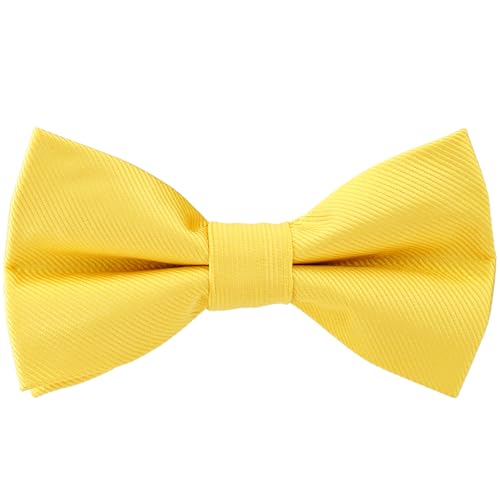 Image of Pre-Tied Adjustable Solid Tuxedo Bow Tie for Boys and Men