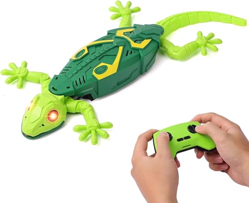 Image of Famello Remote Control Robot Lizard | 360 Rotation, Low Noise, LED Lights | Fun Wall Crawler Prank Toy for Kids Ages 4+