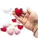 Glaciart One Felted Hearts - 1.5” (12 Pcs) - Needle Felting - Needle Felting & Essential Oils Ready - Handmade in Nepal Using 100% Natural New Zealand Wool, for Art Projects & Valentines Decor