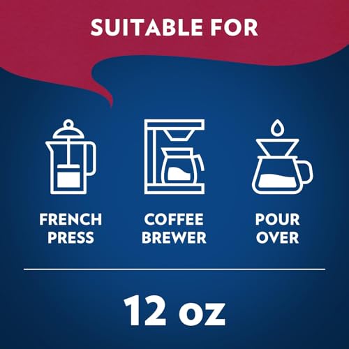 Image of Lavazza Opera Intenso Ground Coffee 12oz Bag, Dark Roast, Bold and Balanced Taste, Intensity 4 /5, Arabica and Robusta, Ideal for Drip Brewers, Package May Vary (Pack of 6)
