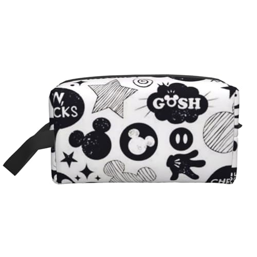 ミッキーマウス 化粧ポーチ トイレタリーバッグ トラベルバッグ 軽量 ミニポーチ おしゃれで かわいい 化粧品収納袋 人気 アニメ ユニセックス 男女兼用