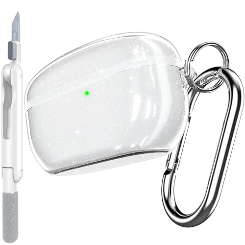 RFUNGUANGO Sony WF-1000XM5 �Ή��ی�P�[�X �L�[�`�F�[��/�N���[�j���O�c�[���t�� �\�t�gTPU�����ی�P�[�X (Sony WF1000XM5 ���S���C�����X�C���z���p) - �O���b�^�[�z���C�g