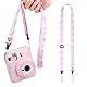 VOVMOEYA Kameragurt Kind, Kamera Umhängeband für Kinder, Kameragurt für Kinder kompatibel mit Fujifilm Instax Mini Sony ZV-E10 ZV-1 ZV-1F Vlogging-Kamera Canon R50 M50 Nikon DSLR Kamera – Rosa