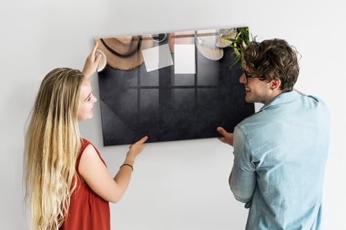 Tableau magnétique en verre avec aimants néodyme extra forts et éponge effaçable à sec