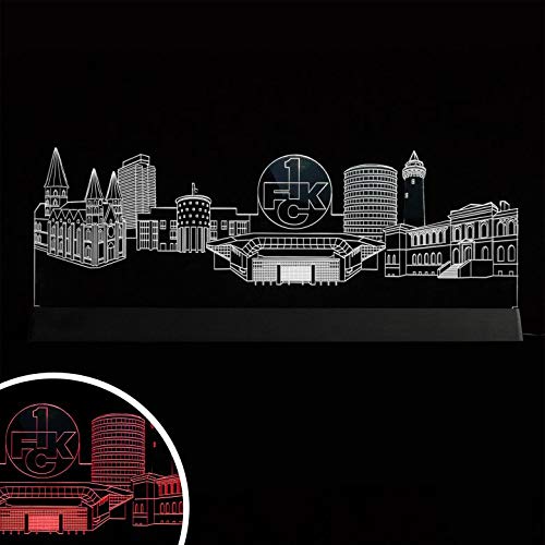 1. FC Kaiserslautern VfB Fußball LED Stadtlicht Wohnzimmer Nachtlicht Lampe Stimmungslicht Farbumstellung mit App/Fernbedienung von Alenio (1. FC