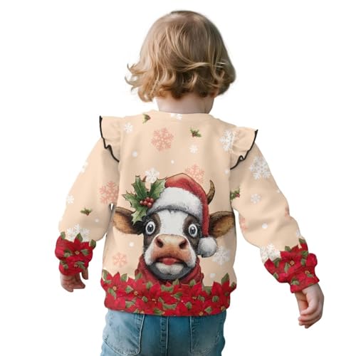 Sweatshirts for Toddler Girls Ruffle Fall Clothes Girls Long Sleeve Tops Everyday Active Shirts 1-8 Years4