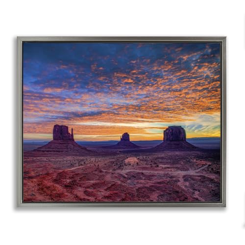 Mesa Buttes Desert Canyon Sunset, 16 x 20 Inch Canvas in Floater Frame