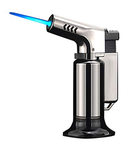 Butane Torch,Kitchen Torch,Cooking Blow Torch with Adjustable Flame for Desserts Creme Brulee BBQ and Baking Butane Refillable (Butane Gas Not Included)