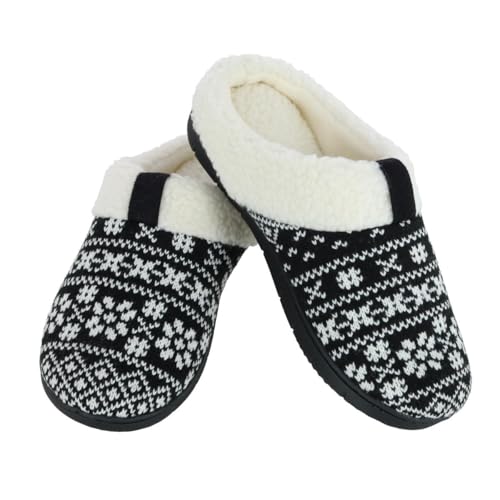 Isotoner Women's Heritage Fairisle Knit Hoodback Slipper2