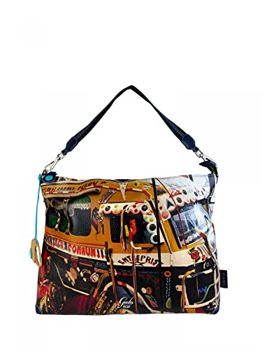 Sac bandoulière Gabs Vesta L en cuir multicolore et ruga italien