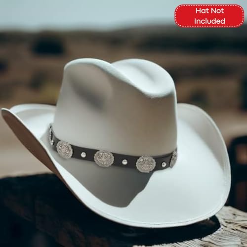 Image of Gamboa Hat Bands for Cowboy and Cowgirl Western Accesories for Men and Women Leather Style Hat Belt Band