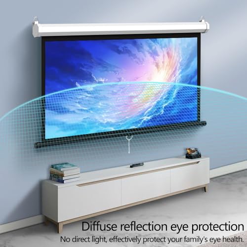 Pantalla proyector manual 72 pulg. 4:3 retráctil miniatura 3
