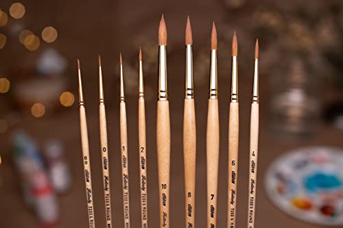 Silver Brush Limited 7200S6 Silver Kolinsky Round Brush For Watercolor And Oil, Size 6, Short Handle #TOP2