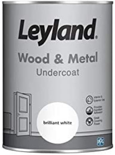 Leyland Wood & Metal Undercoat, Brilliant White, 1.25 Litre