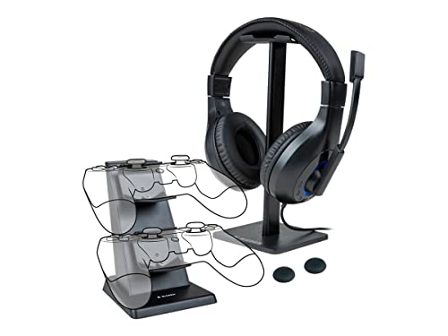 Kit auriculares gaming y base de carga para solucionar cables en PS4