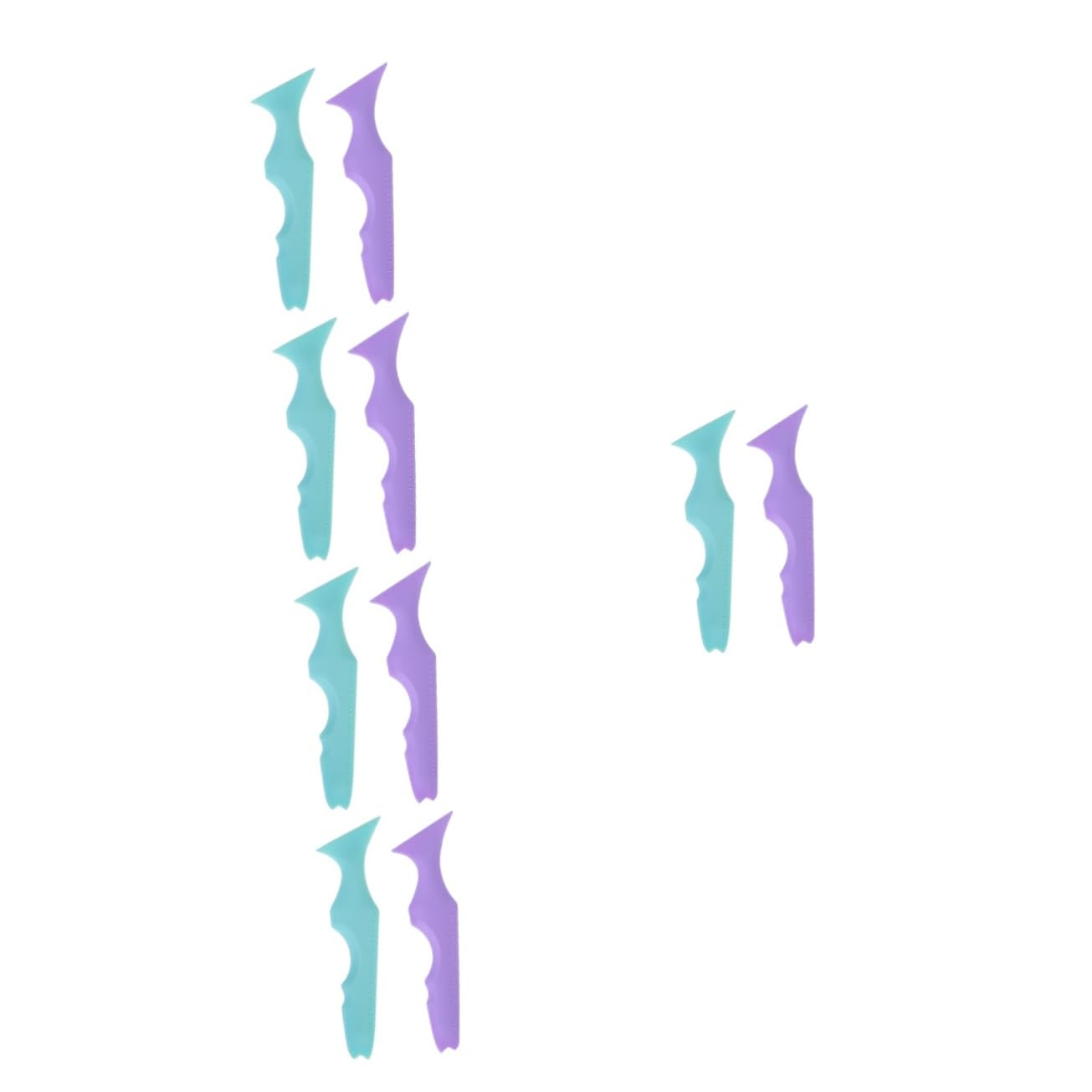 Didiseaon 10pezzi Stencil Per Eyeliner Silicone Riutilizzabile Per Ombretto e Sopracciglia Strumento Per Makeup Colori
