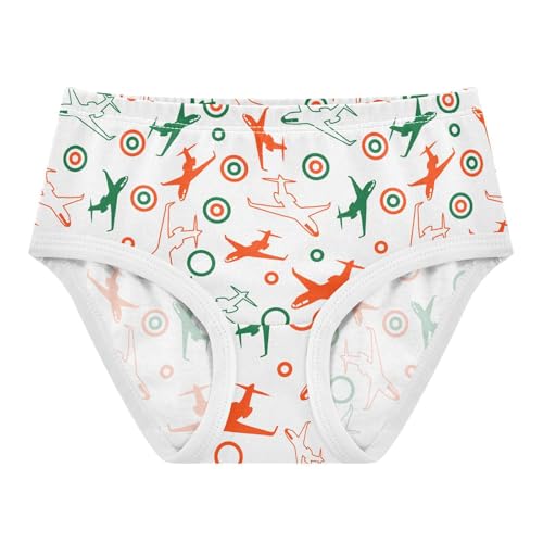 Girls' Underwear Colorful Planes Cotton Stretch Comfort Toddler Panties