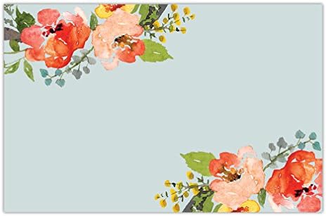 DB Party Studio Paper Placemats 25 Pack Elegant Floral Disposable Table Dining Place Mats Bridal Baby Shower Events Birthday Parties Anniversary Party Planning Place Setting Decor 17" x 11" Placemat