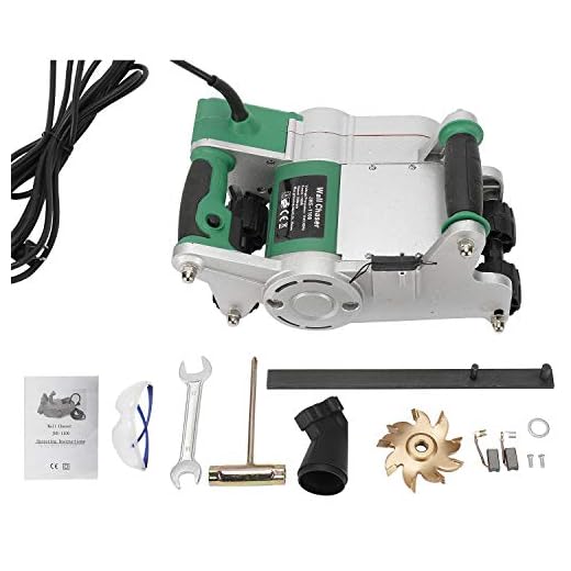 HYDDNice 110V 1100W Electric Wall Chaser Cutter Machine Self-priming Dedusting Wall Groove Cutting Machine 25MM Blade Industrial Wall Chaser Machine for Red brick,foam brick,light brick and moreV