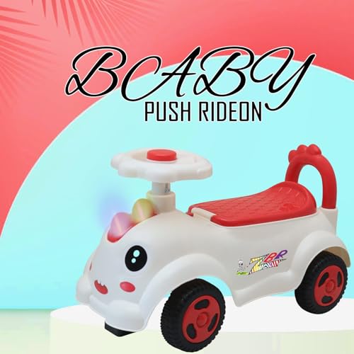 ZBR Dino Ride on & Car for Kids Push Car for Baby with Backrest, Safety Guard, Under Seat Storage & Big Wheels, Ride on for Kids 1 to 3 Years Upto 25 Kgs (Red) - Image 6