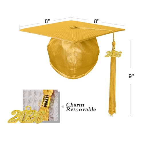 Image of Shiny Preschool Kindergarten Graduation Cap Gown Set for Kids With 2026 2025 Tassel Charm