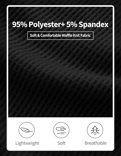 Vssjavun Mens Short Sets 2 Pieces Outfits Waffle Knit Lounge Set Short Sleeve Summer Casual Tracksuit