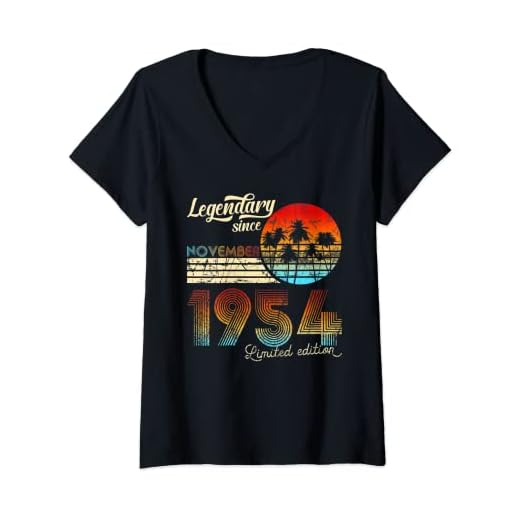 Mujer Cumpleaños Legendario Desde Noviembre De 1954 Regalo. Camiseta Cuello V