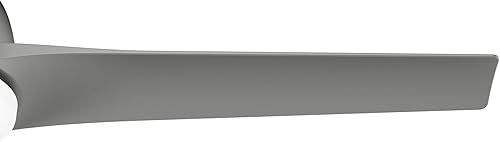 Miniatura 3 de Hunter 51586 Gallegos - Ventilador de techo para interiores y exteriores de 52 pulgadas con luz LED y control de pared, color plateado mate