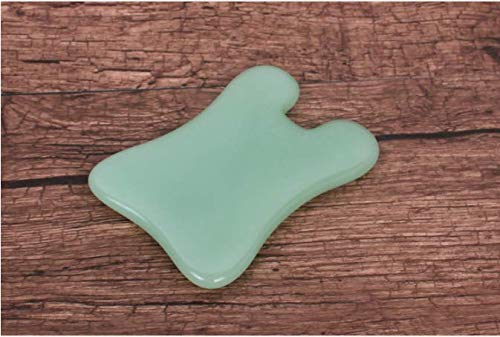 Jade Gua Sha Scraping Massage Tool, Medical Grade Jade Guasha Board, Handmade Tools for SPA Acupuncture Treatment, Reducing Neck and Muscle Pain,