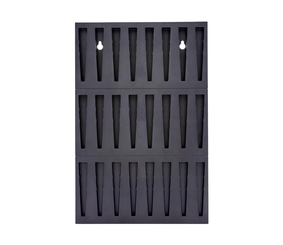 FIRE-Board® 24er | Das ultimative Sammel-Board für Clipper® Feuerzeuge | mit Standfuß, Magnetstreifen oder zur Wandmontage | Offizielles Clipper Zubehör | Schwarz