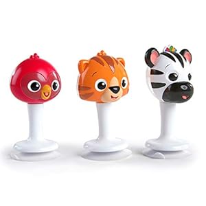 Baby Einstein Rattle & Jingle Trio High Chair Suction Toys Take-Along Musical Rattleâ€¯Set Age 6 Months +, Multicolor, 3…