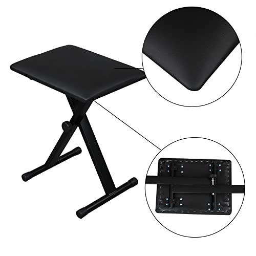 Image of Ktaxon Single X Keyboard Stand and Bench Set Adjustable Height