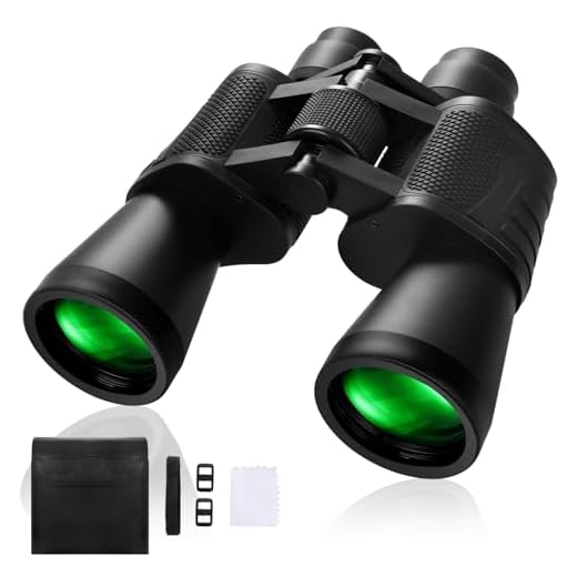 Fotgear 10x50 High Powered Binoculars for Adults - Waterproof Compact Binoculars with Low Light Vision BAK-4 Prism FMC Lens for Bird Watching Hunting Football Games Travel Stargazing Cruise, Black