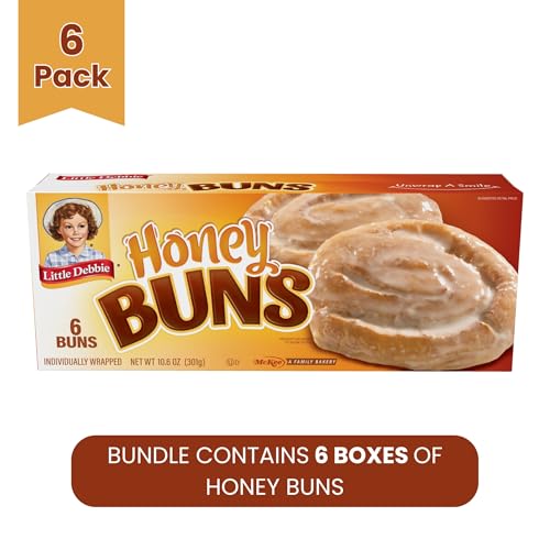 Image of Little Debbie Honey Buns, 36 Individually Wrapped Breakfast Pastries (6 Boxes)