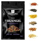 Weihrauch 7 Erzengel – Heiliges & Authentisches Harz in Körnerform 50 g – Für Räuchergefäß oder Duftbrenner – Führung – Schutz – Spirituelle Erhebung – Alternative zu Räucherstäbchen/-Kegeln