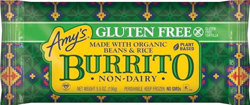 Amy's Frozen Meals, Gluten Free Bean and Rice Burrito with Organic Rice and Beans, Microwave Meals, 5.5 Oz
