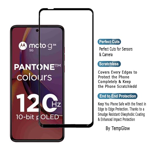 Image of Screen Protector for Motorola Moto G84 5G | G82 5G | G72 (Black) Tempered Glass Edge-to-Edge 6D Screen Guard With Installation Kit