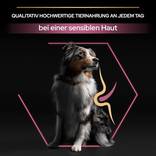 Pro Plan Medium Adult Sensitive Skin, Hundefutter trocken, reich an Lachs, 1er Pack (1 x 14 kg)