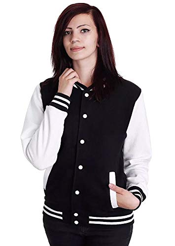 Jaqueta College Moletom Feminina Preta