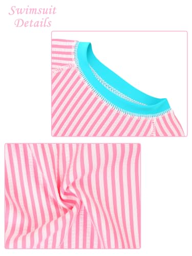Image of XFGIRLS Girls 2-Piece Swimsuit Long Sleeve Rash Guard Set Toddler 6M-8Y | UPF 50+ blocks 98% UV, Quick-dry, Easy on /off, Bright colors stand out, Machine wash, Breathable, Beach, swim, water park