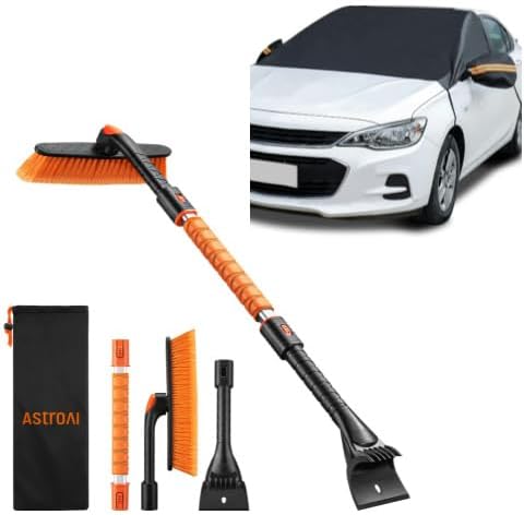 AstroAI 39.37" Ice Scraper Snow Brush for Car Windshield Car Windshield Snow Cover