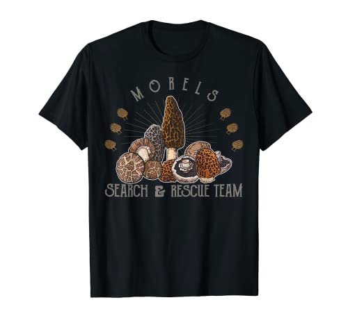 Photo de Morel Search Rescue Team Mycologist Chasse champignons T-Shirt