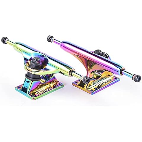 JUCKER HAWAII Skateboard Achsen 'The JUCKER Skate Truck 149mm' für Skateboard Decks ab 8.0 Inch - Set 2 Achsen Rainbow Neochrome Cover