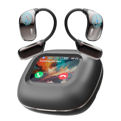 AMZISH Fones de ouvido de tradução AI em tempo real, 144 idiomas, tela sensível ao toque LCD, fones de ouvido sem fio, tradutor sem fio, Audifonos Traductores Inglés Español, com dispositivo de